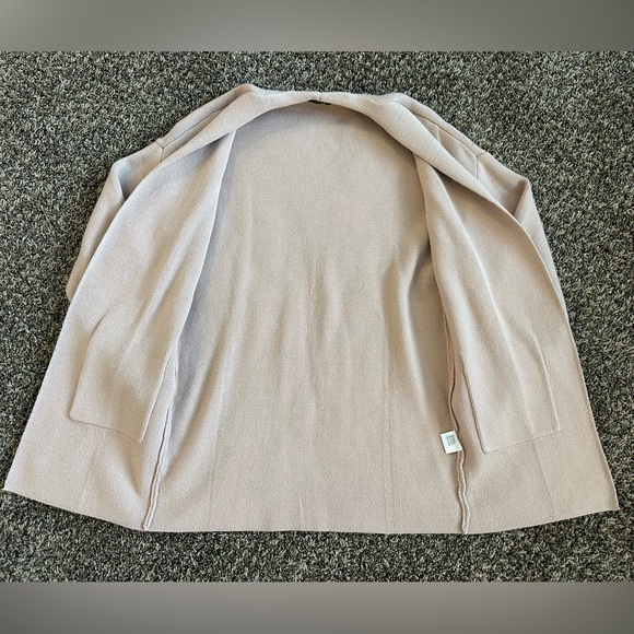 ZESICA Women's Cream Long Sleeves Open Front Knitted Sweater Cardigan SMALL - Picture 5 of 8